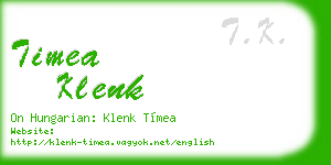 timea klenk business card